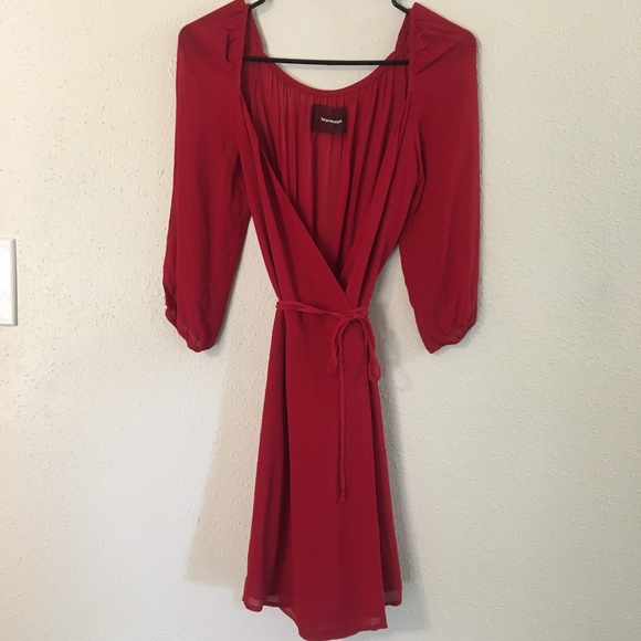 REFORMATION XS S red wrap mini dress Eveleigh - Picture 4 of 6